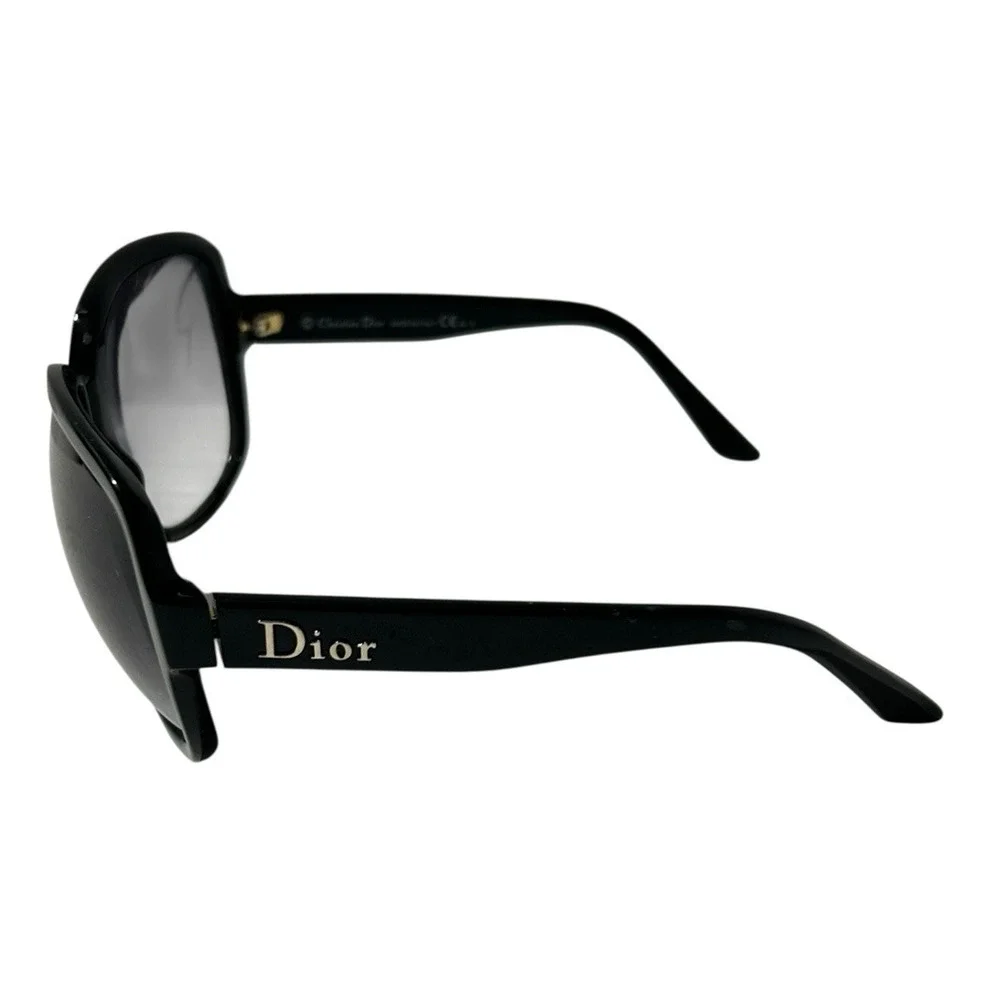Dior Black Square Frame Sunglasses w/Gold Accents DiorMitzA3 EUC